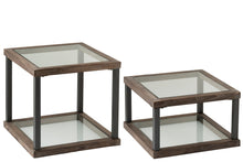 Afbeelding in Gallery-weergave laden, Set Of 4 Coffee Tables Wood/Glass Brown
