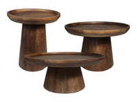 Salontafel Drum - 75x75x32 - Matt bruin - Mangohout