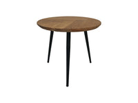 Salontafel Fishbone - 45x45x39 - Naturel/zwart - Eiken/metaal
