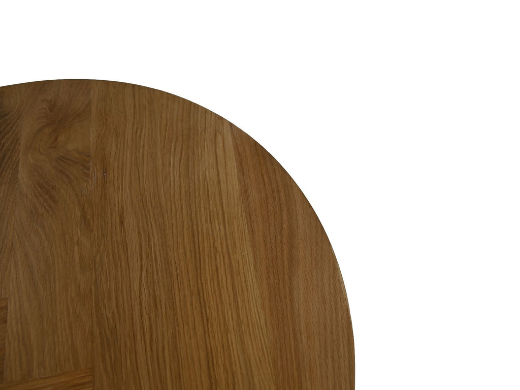 Salontafel Fishbone - 45x45x39 - Naturel/zwart - Eiken/metaal