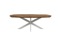 Salontafel Fishbone Danish - 120x60x43 - Naturel/wit - Eiken/metaal