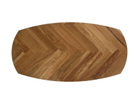 Salontafel Fishbone Danish - 120x60x43 - Naturel/wit - Eiken/metaal