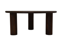 HSM Collection-Ronde Salontafel Pillar-80x80x35-Bruin-Mango
