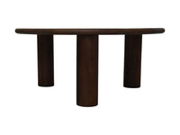 HSM Collection-Ronde Salontafel Pillar-80x80x35-Bruin-Mango