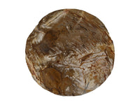 Salontafel rond - ø40-44x54 - Naturel/zwart - Steen/Metaal