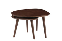 Set Of 2 Sidetable Vintage Wood Brown
