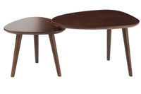 Set Of 2 Sidetable Vintage Wood Brown