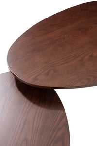 Set Of 2 Sidetable Vintage Wood Brown