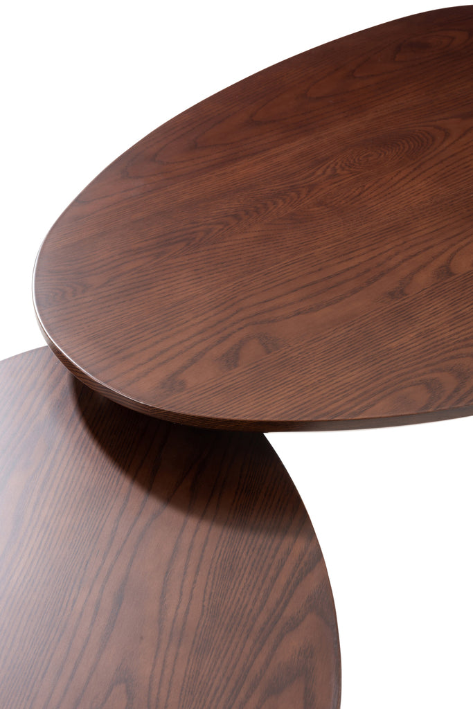 Set Of 2 Sidetable Vintage Wood Brown