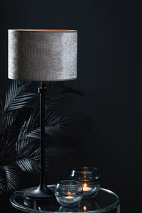 Shade cylinder 30-30-21 cm CHELSEA velours silver