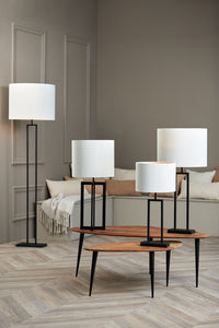 Shade cylinder 30-30-21 cm VELOURS off white