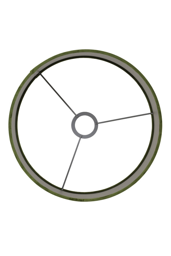 Shade cylinder 30-30-21 cm VELOURS olive green