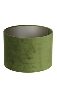 Shade cylinder 30-30-21 cm VELOURS olive green