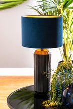 Afbeelding in Gallery-weergave laden, Shade cylinder 30-30-21 cm VELOURS petrol blue
