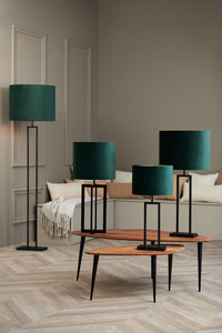Shade cylinder 50-50-38 cm VELOURS dutch green