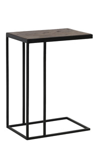Side table 45x30x62 cm CHISA wood brown-black