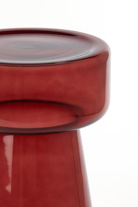 Side table 30x50 cm DAKWA glass burgundy