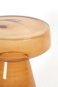 Side table 37x44 cm DAKWA glass ocher yellow