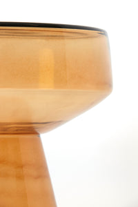 Side table 37x44 cm DAKWA glass ocher yellow
