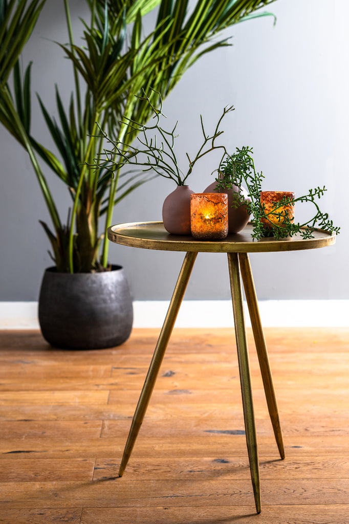Side table 51x60 cm ENVIRA antique gold
