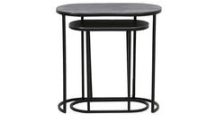 Afbeelding in Gallery-weergave laden, Side table S/2 max 53x26x53 cm BOCOV antique lead-black
