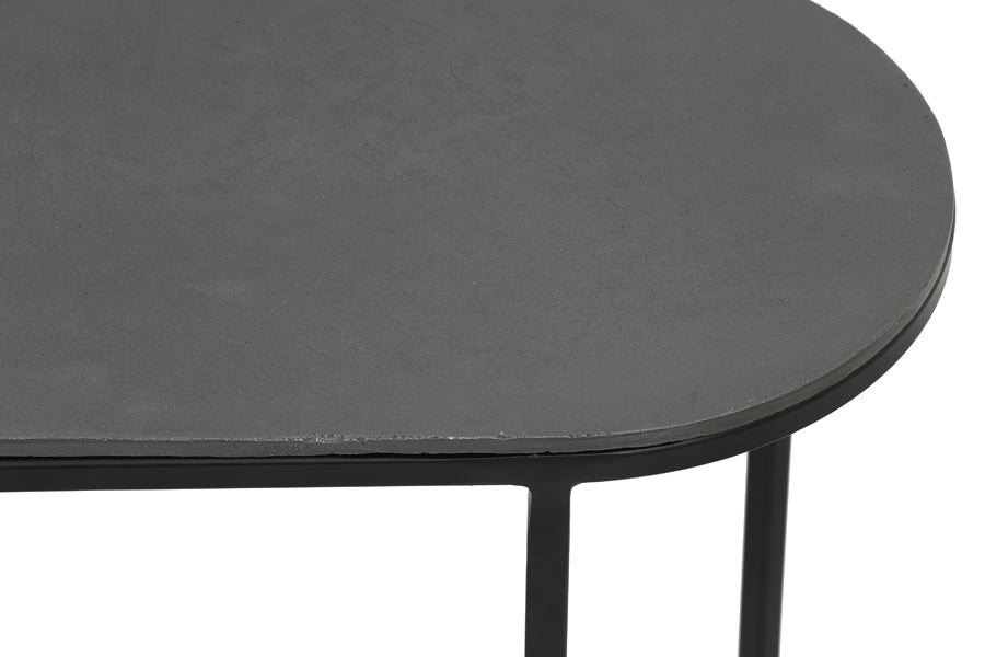 Side table S/2 max 53x26x53 cm BOCOV antique lead-black