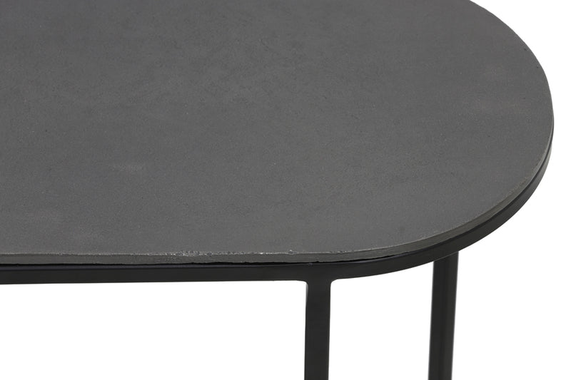 Side table S/2 max 53x26x53 cm BOCOV antique lead-black