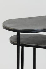 Afbeelding in Gallery-weergave laden, Side table S/2 max 53x26x53 cm BOCOV antique lead-black
