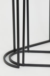 Side table S/2 max 53x26x53 cm BOCOV antique lead-black