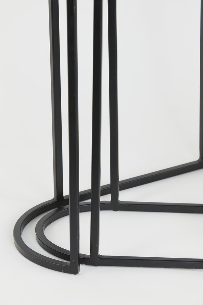 Side table S/2 max 53x26x53 cm BOCOV antique lead-black