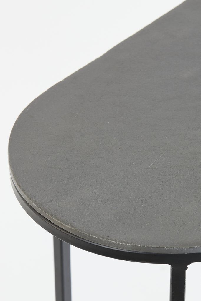 Side table S/2 max 53x26x53 cm BOCOV antique lead-black