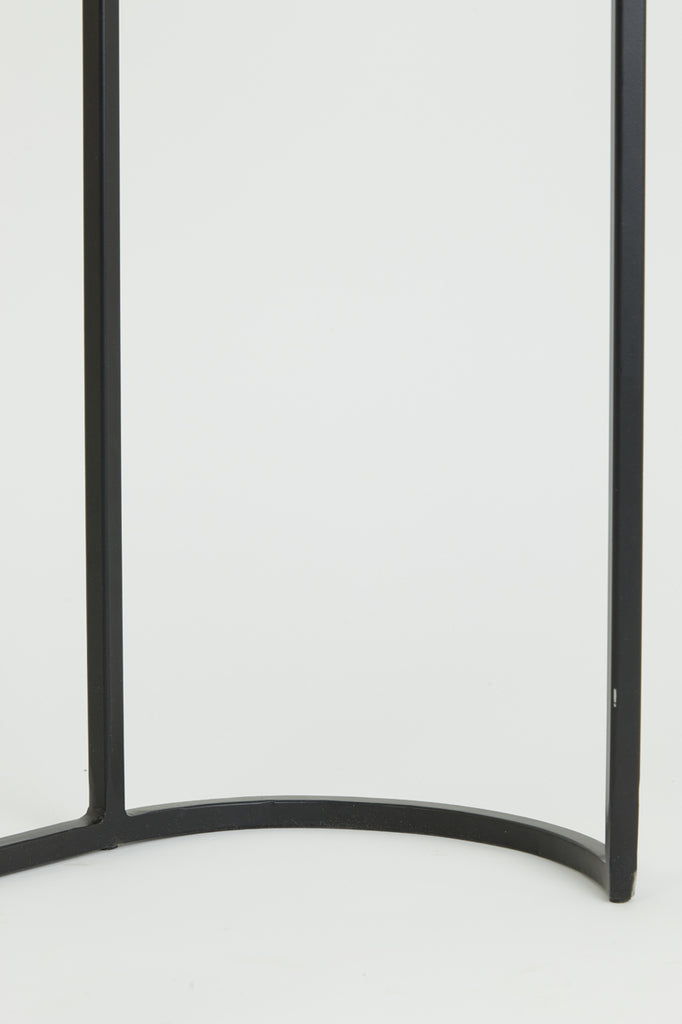 Side table S/2 max 53x26x53 cm BOCOV antique lead-black