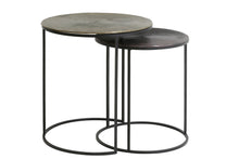 Afbeelding in Gallery-weergave laden, Side table S/2 41x46+49x52 cm TALCA ant copper+brnz circ

