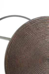 Side table S/2 41x46+49x52 cm TALCA ant copper+brnz circ