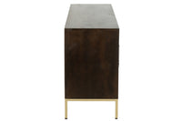 Sideboard 2 Doors Mango Wood/Iron Brown/Gold