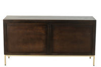 Sideboard 2 Doors Mango Wood/Iron Brown/Gold