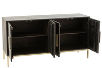 Sideboard 2 Doors Mango Wood/Iron Brown/Gold