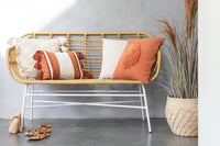 Sitting Bench Celeste Outdoors Met/Rattan Natural/White