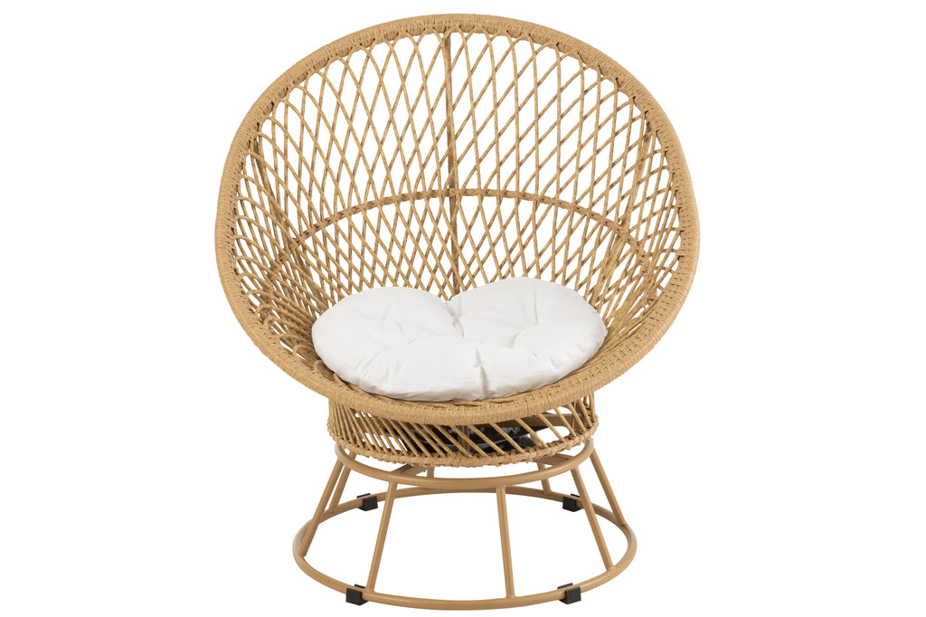 Sofa+Cushions Zayo Turn Metal/Reed Beige