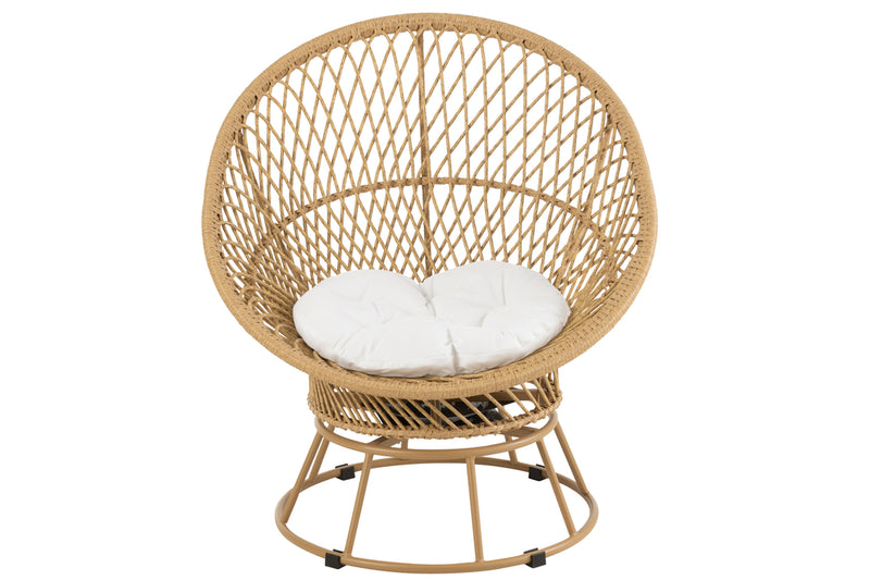 Sofa+Cushions Zayo Turn Metal/Reed Beige