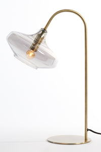 Tafellamp E14 31x22x50 cm SOLNA antiek brons+smoke glas