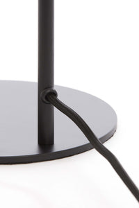 Table lamp E14 31x22x50 cm SOLNA matt black+smoked glass