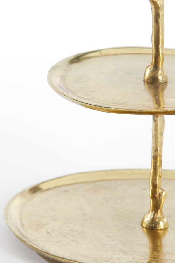Stand 2 layer 30,5x27,5x31 cm TRESA gold