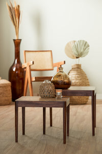Side table S/2 46x38x36+50x50x42 cm STIJN wood brown