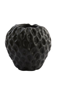 Vase deco 35x34x33 cm STRAWBERRY matt black