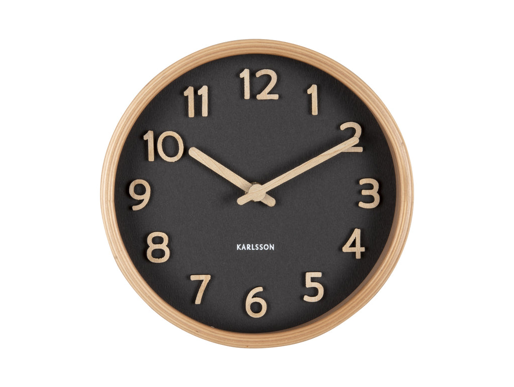Table Clock Pure Wood Grain