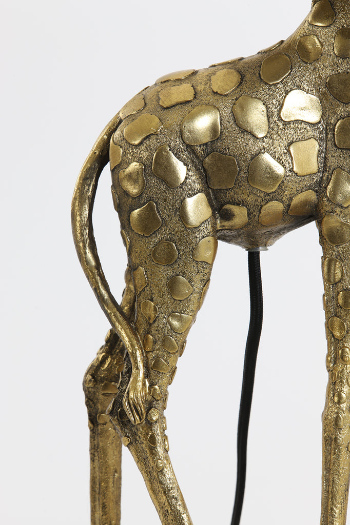 Table lamp 26x16x61 cm GIRAFFE antique bronze+velvet black