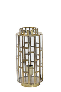 Table lamp 15x31 cm SSTRENE antique bronze+glass