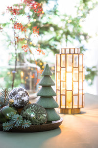 Table lamp 15x31 cm SSTRENE antique bronze+glass
