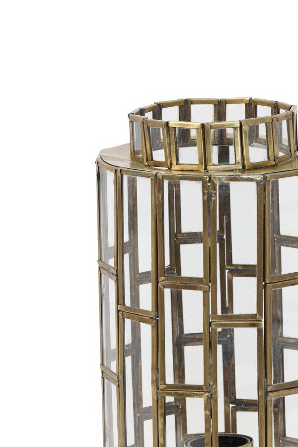Table lamp 15x31 cm SSTRENE antique bronze+glass